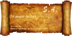 Stanga Ariel névjegykártya